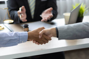 Denton County collaborative divorce attorney meeting with a couple to discuss divorce options